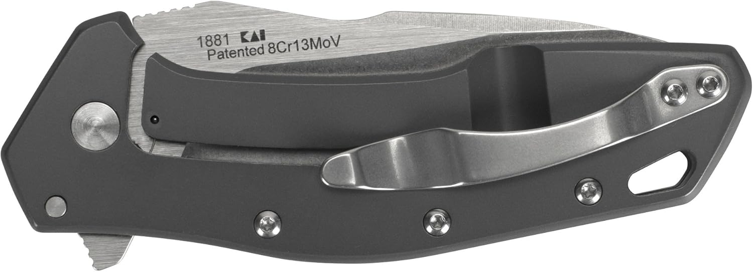 Kershaw Eris Folding Pocket Knife (1881); 3-Inch Stainless Steel Drop-Point Blade Featuring SpeedSafe Assisted Opening