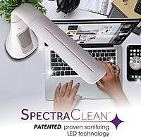 OttLite® Wellness Series SanitizingPro LED Desk Lamp And UV Air Purifier, 25"H, White