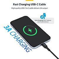 StarTech.com 10ft (3m) USB-C Charging Cable, USB C Cable, USB 2.0 Type-C Laptop Charger Cord, 60W 3A Power Delivery, M/M