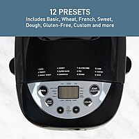 West Bend Hi-Rise Bread Maker Machine Programmable 12 Programs Including Gluten Free & 3 Loaf Sizes and Crust Colors