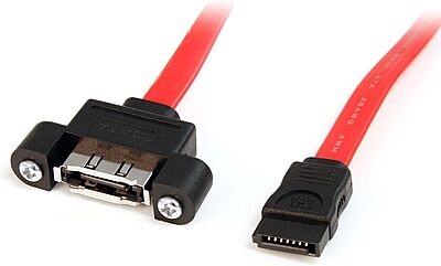 StarTech.com 1 ft eSATA Panel Mount Cable - F/M - 1ft panel mount eSATA - 1ft SATA to eSATA Converter