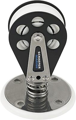 Schaefer 7 Series Stand Up Spring Block, Aluminum Cheeks, Stainless Steel Base and Delrin Ball Bearing Sheave