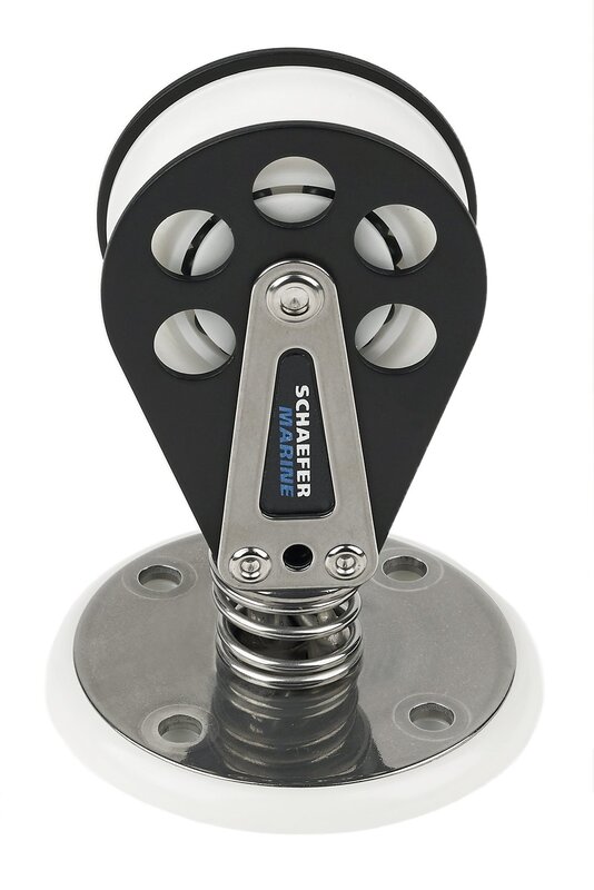 Schaefer 7 Series Stand Up Spring Block, Aluminum Cheeks, Stainless Steel Base and Delrin Ball Bearing Sheave