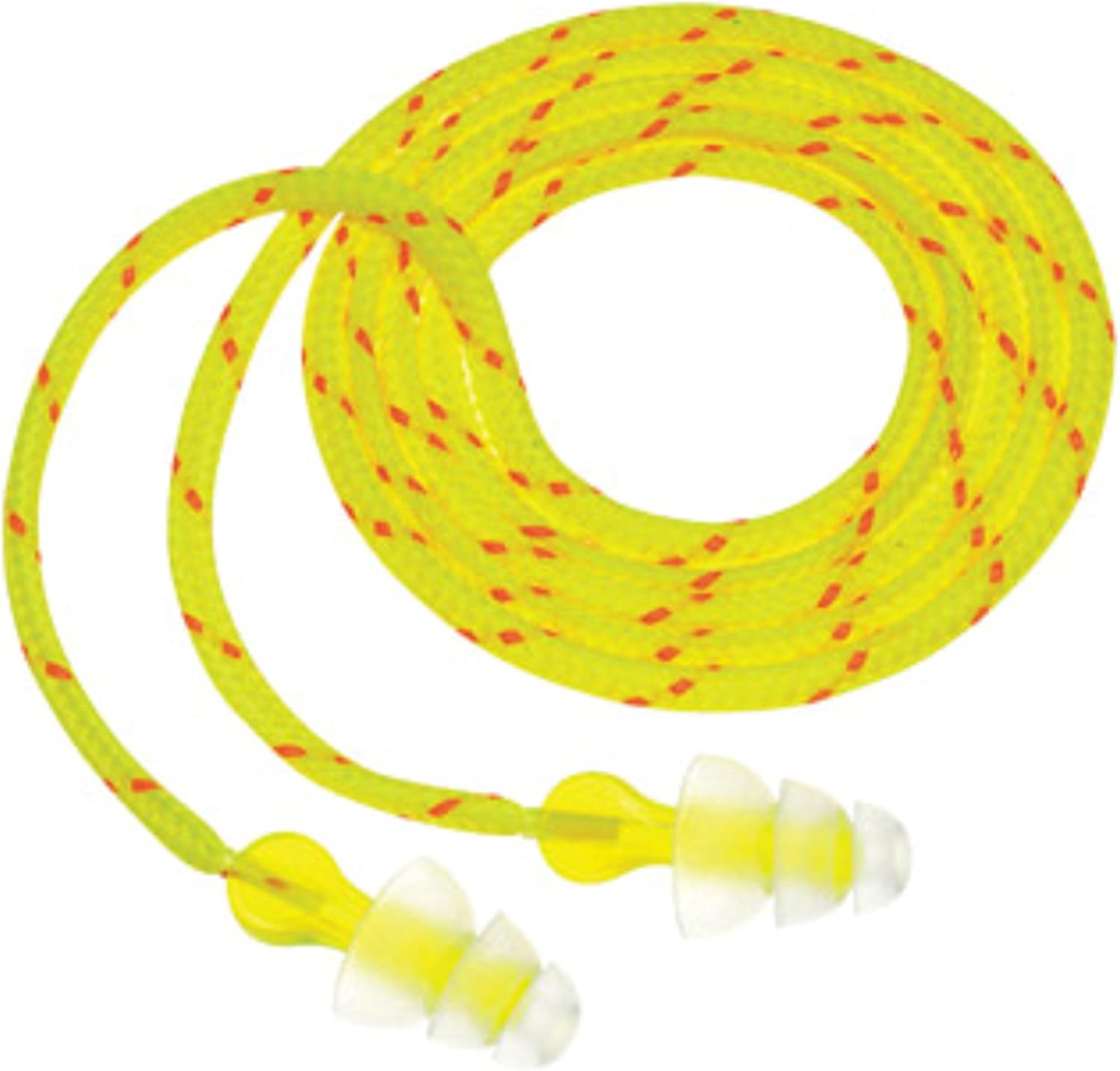 3M Tri-Flange Earplugs, Corded, 26 dB NRR — 100 Pack