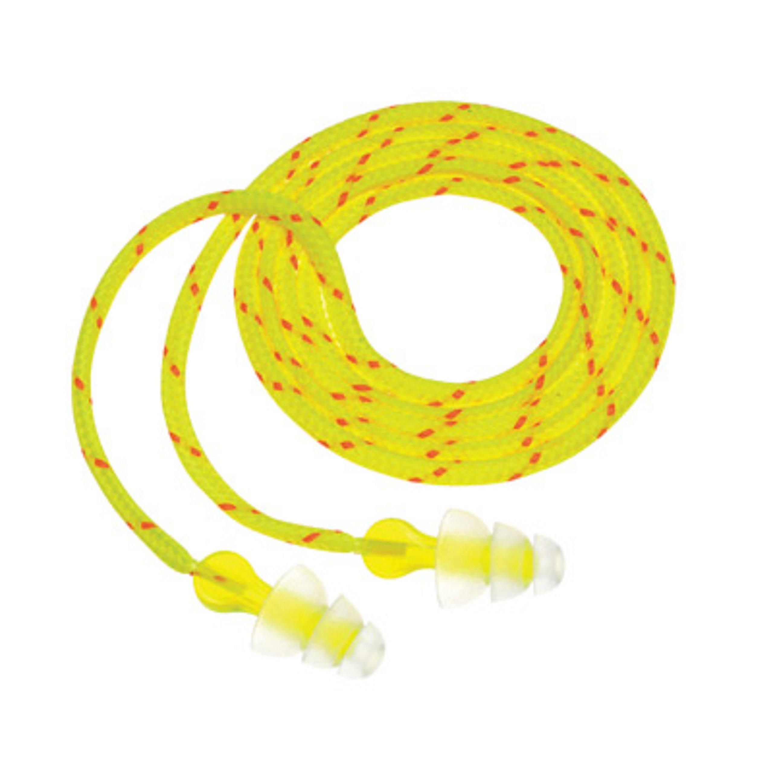 3M Tri-Flange Earplugs, Corded, 26 dB NRR — 100 Pack