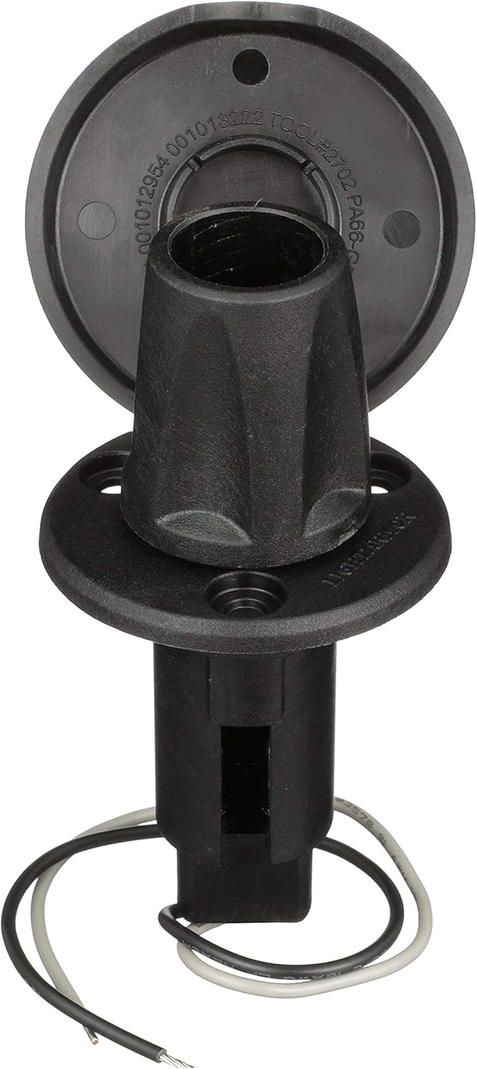 Attwood LightArmor Plug-In Base - 2 Pin - Black - Round