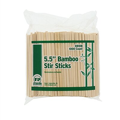 Royal 5.5 Inch Wood Coffee Stirrers, Case of 10,000
