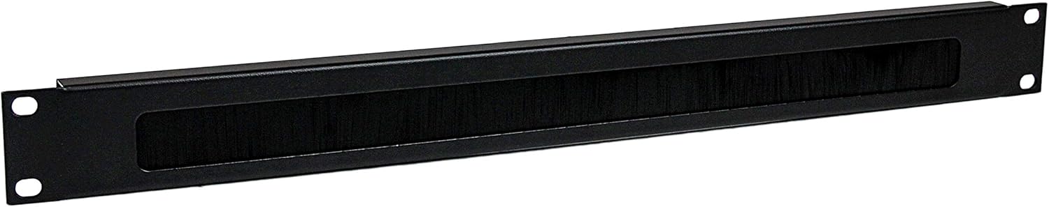StarTech.com 1U High-density Brush Strip Cable Management Panel, Sturdy Steel Horizontal Data Centre Cable Organizer