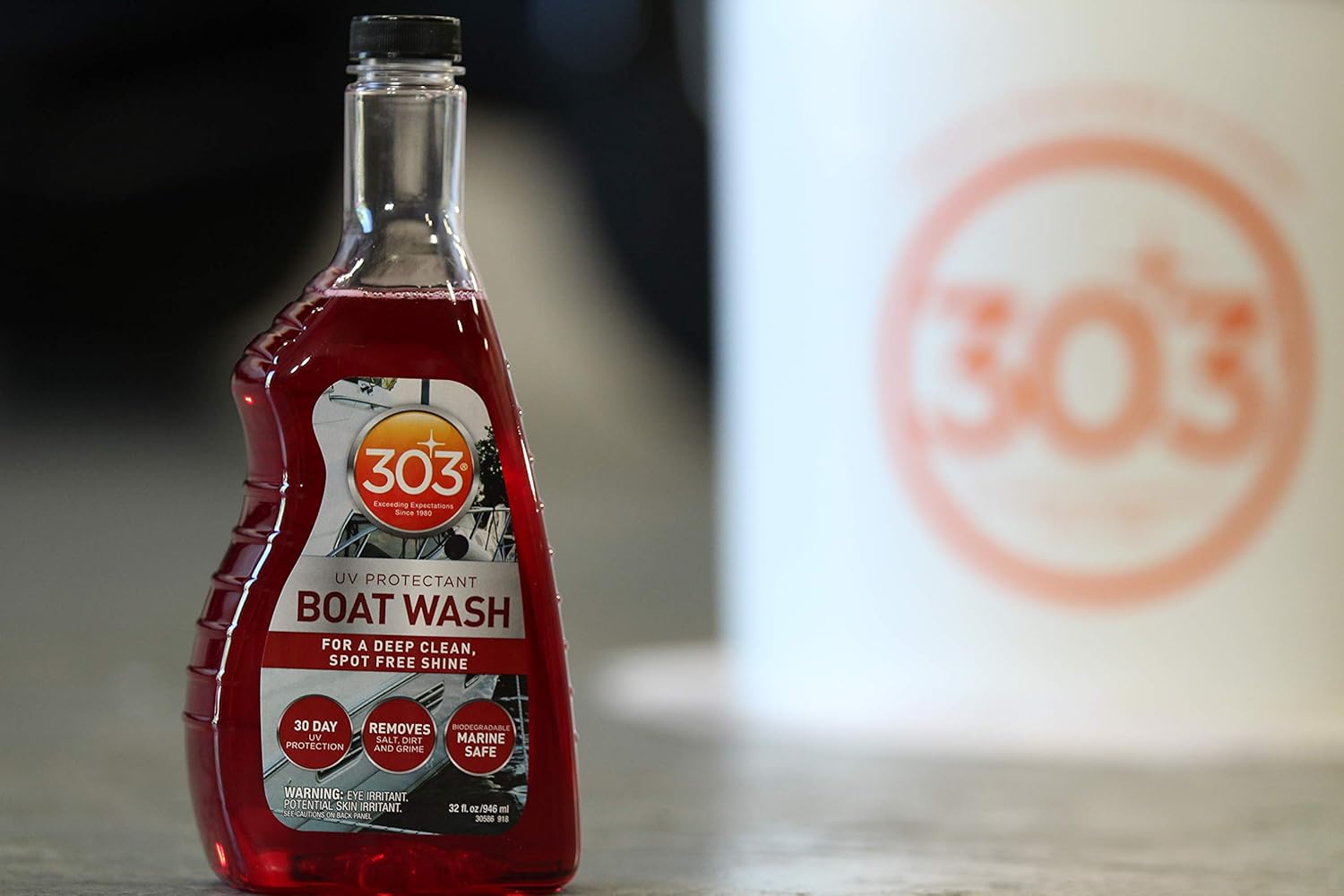 303 Products Marine Boat Wash with UV Protectant - For A Deep Clean, Spot Free Shine - 30 Day UV Protection - Removes Salt