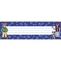 Barker Creek Colorful Desk Nameplates & Bulletin Board Signs, Western, Multi-Purpose Desk Nameplates, Bulletin Board Signs, Hall Passes, Word Walls and More! 3.5" x 12", Pack of 36 (1404)