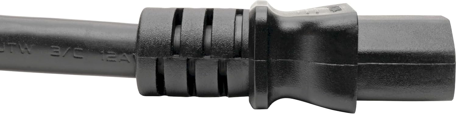 Tripp Lite Heavy Duty Power Cable, C20 to C13 Extension Cord, 14 AWG, 15A 100-250V Computer Cable, 7ft, Black (P032-007)