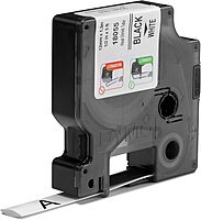 DYMO Rhino Industrial Heat-Shrink Labels, Black on White