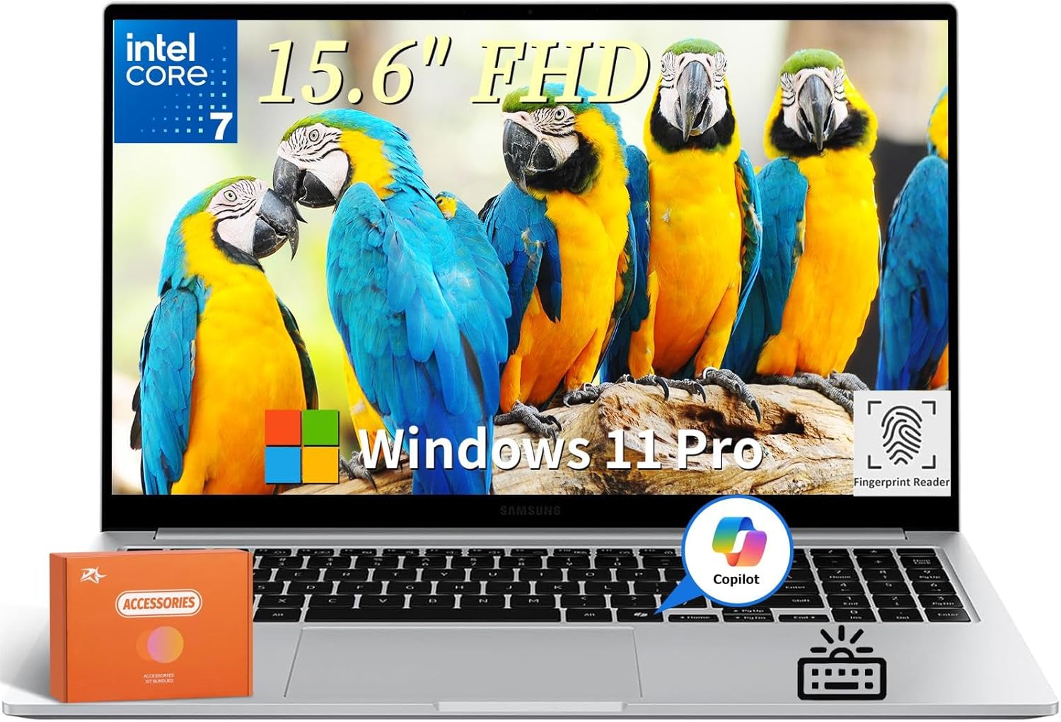 Samsung Galaxy Book 4 AI PC Business Laptop, Intel 10-Core 7-150U, 15.6" FHD Display, 16 GB RAM, 4 TB SSD, Backlit KB