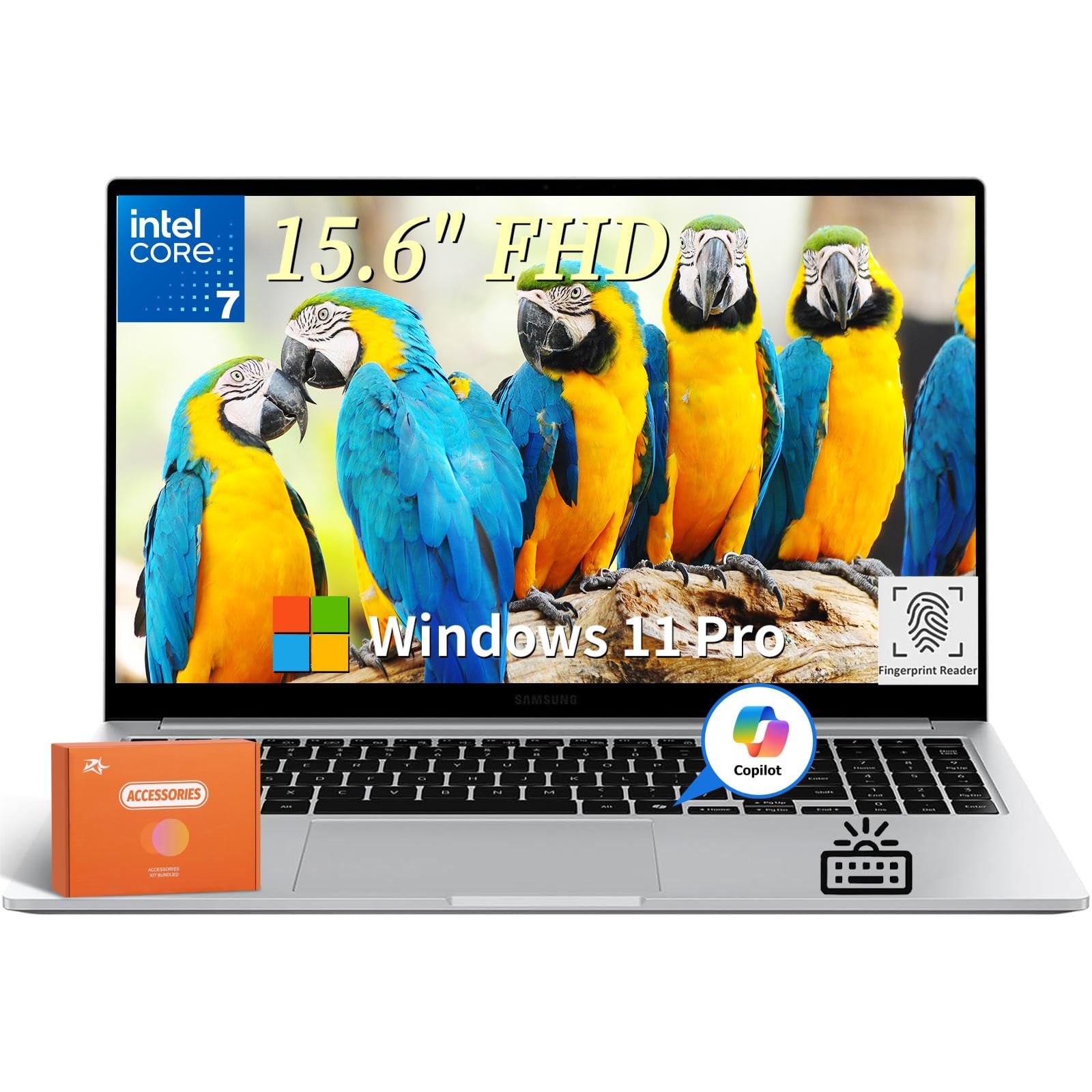 Samsung Galaxy Book 4 AI PC Business Laptop, Intel 10-Core 7-150U, 15.6" FHD Display, 16 GB RAM, 4 TB SSD, Backlit KB