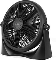 Commercial Cool 16in High-Velocity Floor Fan, 19-3/16inH x 20-9/16inW x 6-7/16inD, Black