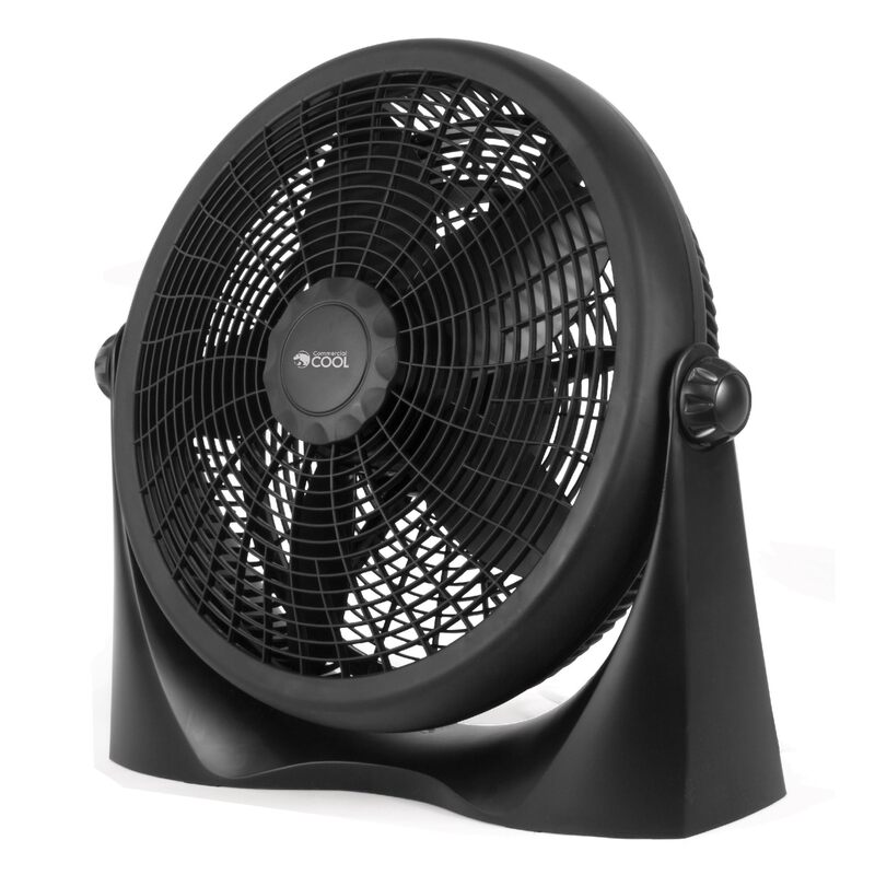 Commercial Cool 16in High-Velocity Floor Fan, 19-3/16inH x 20-9/16inW x 6-7/16inD, Black