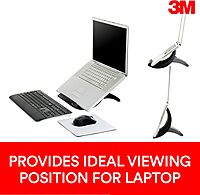 3M Laptop Stand, Raise Screen Height to Reduce Neck Strain, Vertical Design Allows You to Bring Screen Closer