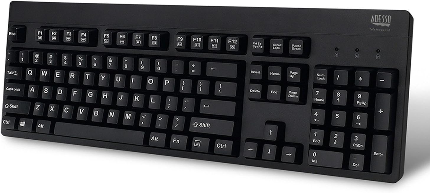 Easy Touch 630Ub, Wired Waterproof Keyboard (AKB-630UB), Black