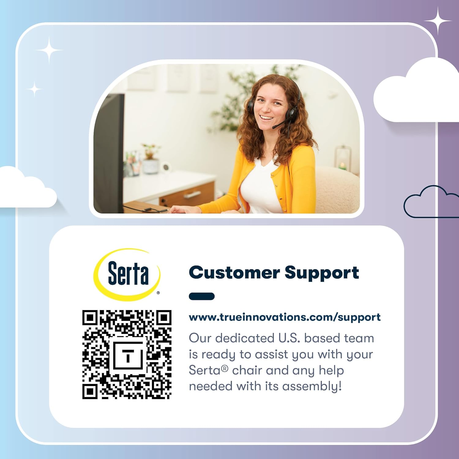 Serta Jackson Big and Tall Executive Home Office Chair with Smart Layers Technology, Wide Seat Cushion