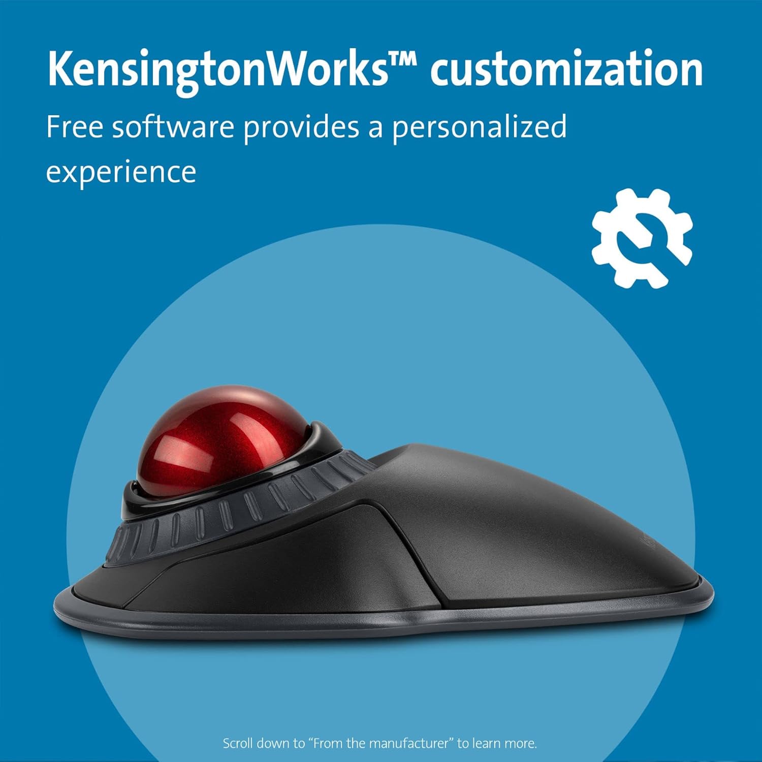 KENSINGTON Orbit Wireless Trackball with Scroll Ring