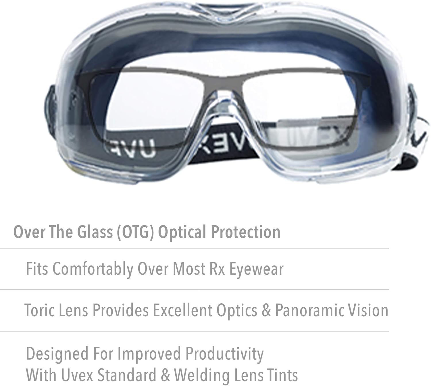 UVEX Stealth OTG Safety Goggles
