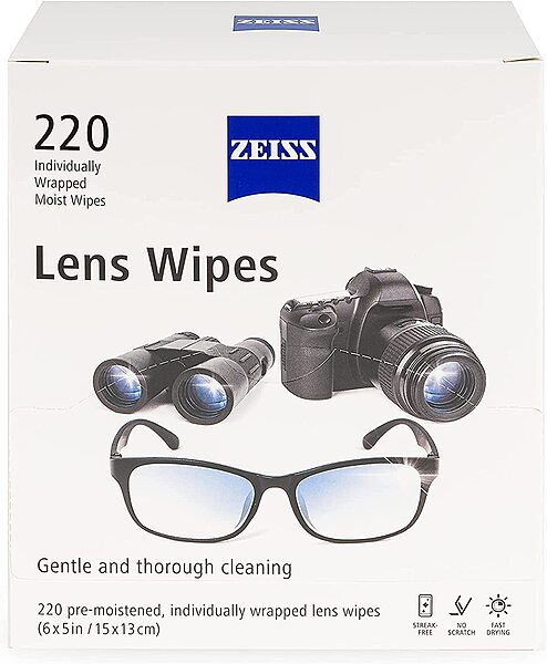 Zeiss Lens Wipes, White, 220 Count (Pack of 1)