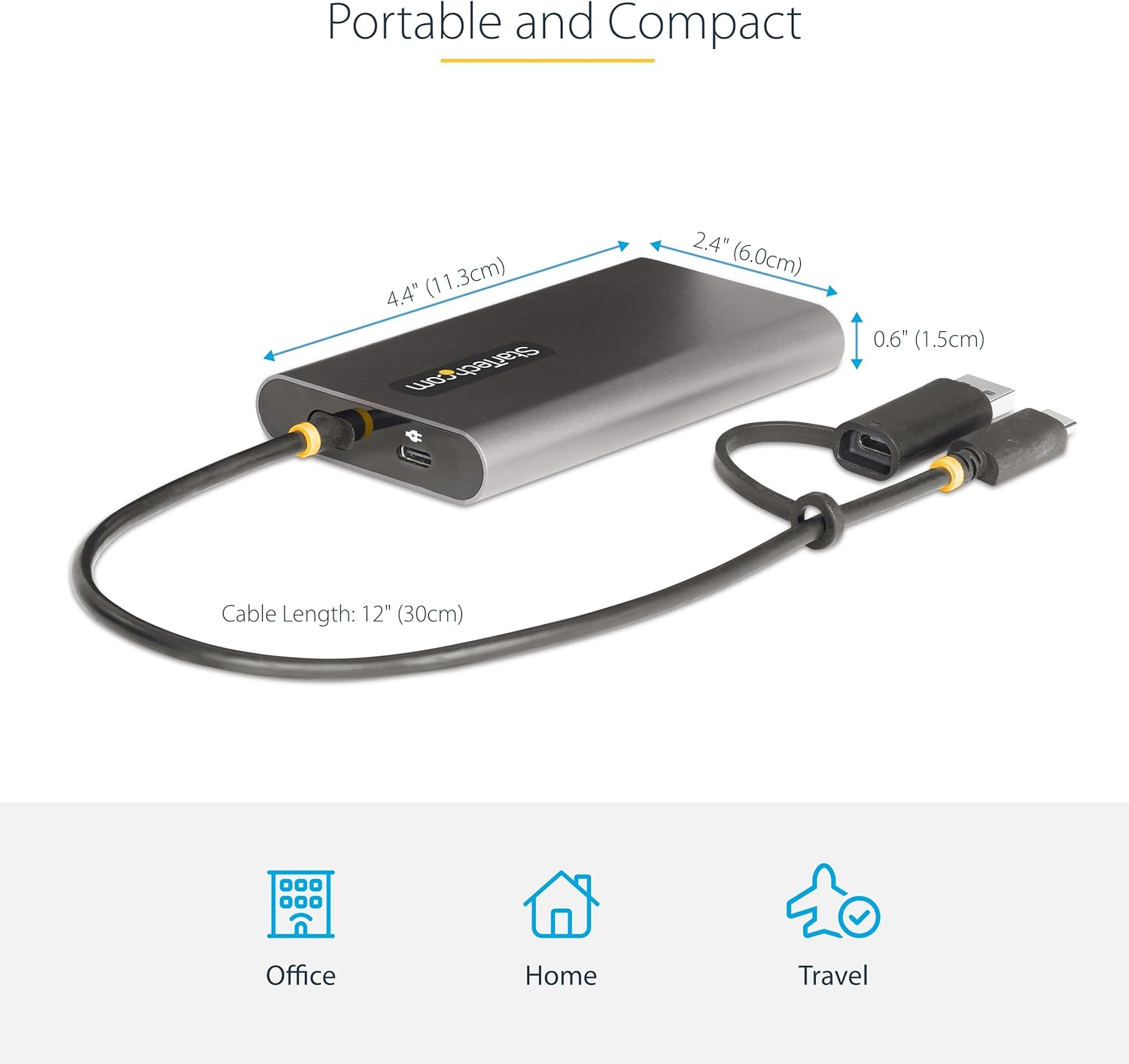 StarTech.com USB-C/USB-A Dual HDMI Multiport Adapter