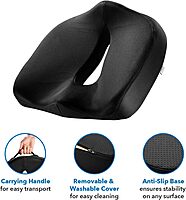 Mount-It! Office Seat Cushion, Premium Ergonomic Memory Foam with Cooling Gel