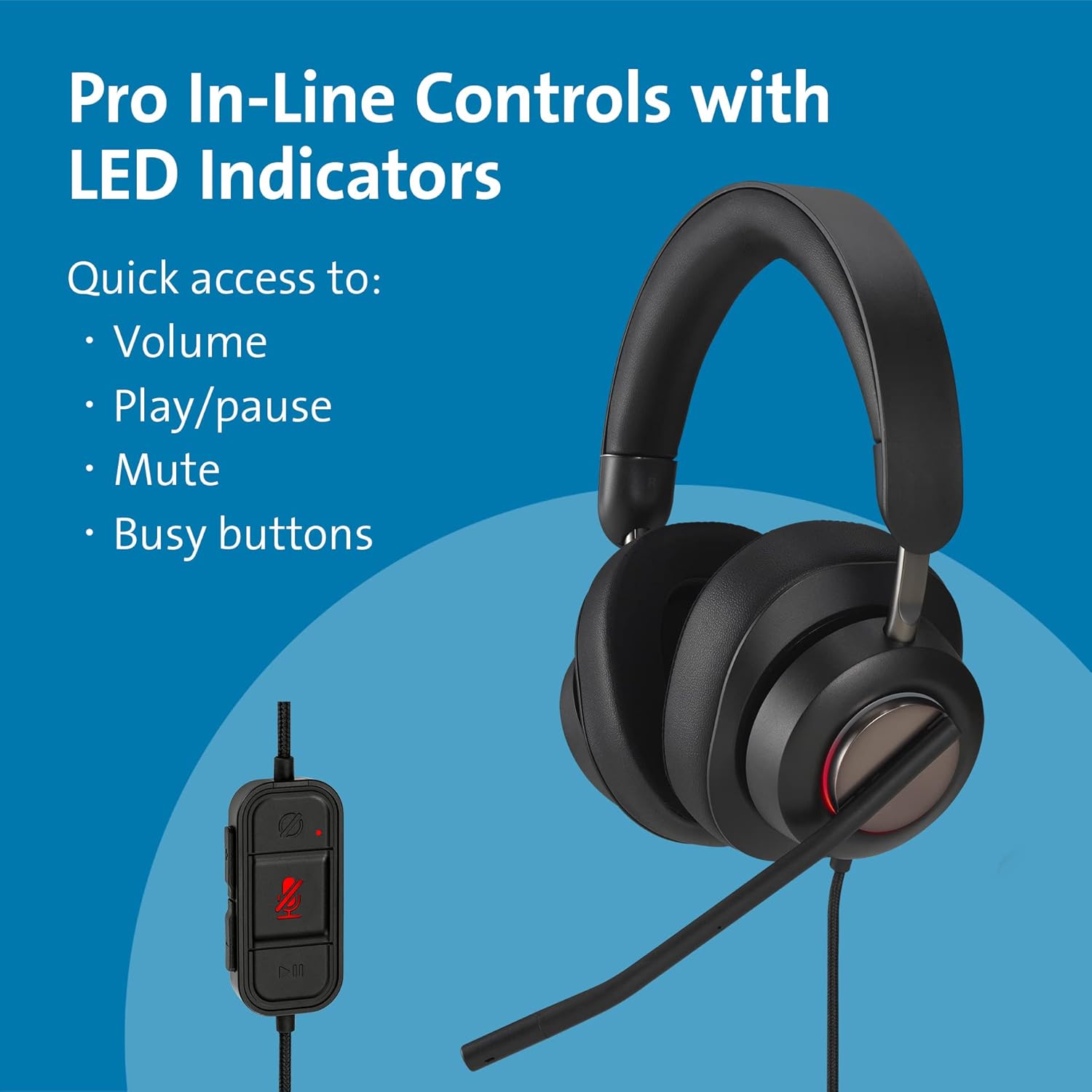 Kensington Noise Cancelling H2000 USB-C Over-Ear Headset (K83451WW)