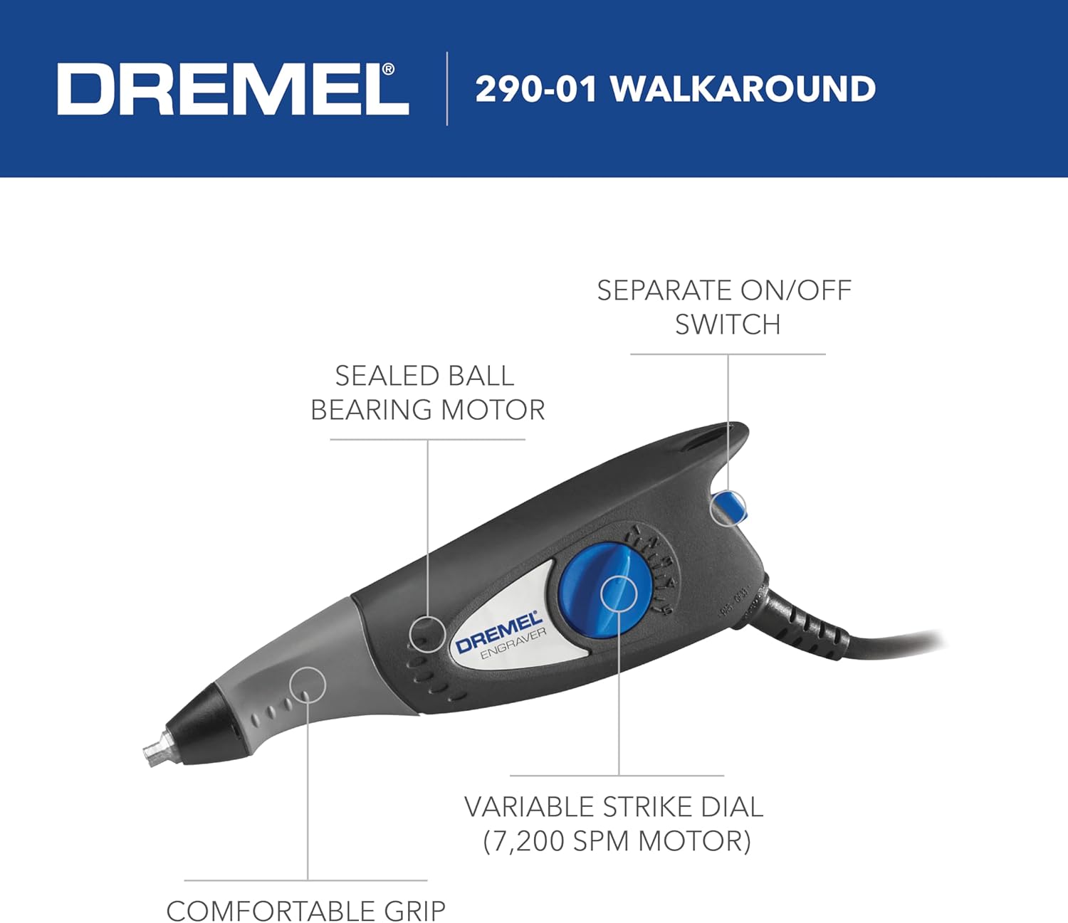 Dremel 120-Volt Engraver Rotary Tool with Stencils - Crafting Machine Perfect for DIY Personalizing and Engraving Leather