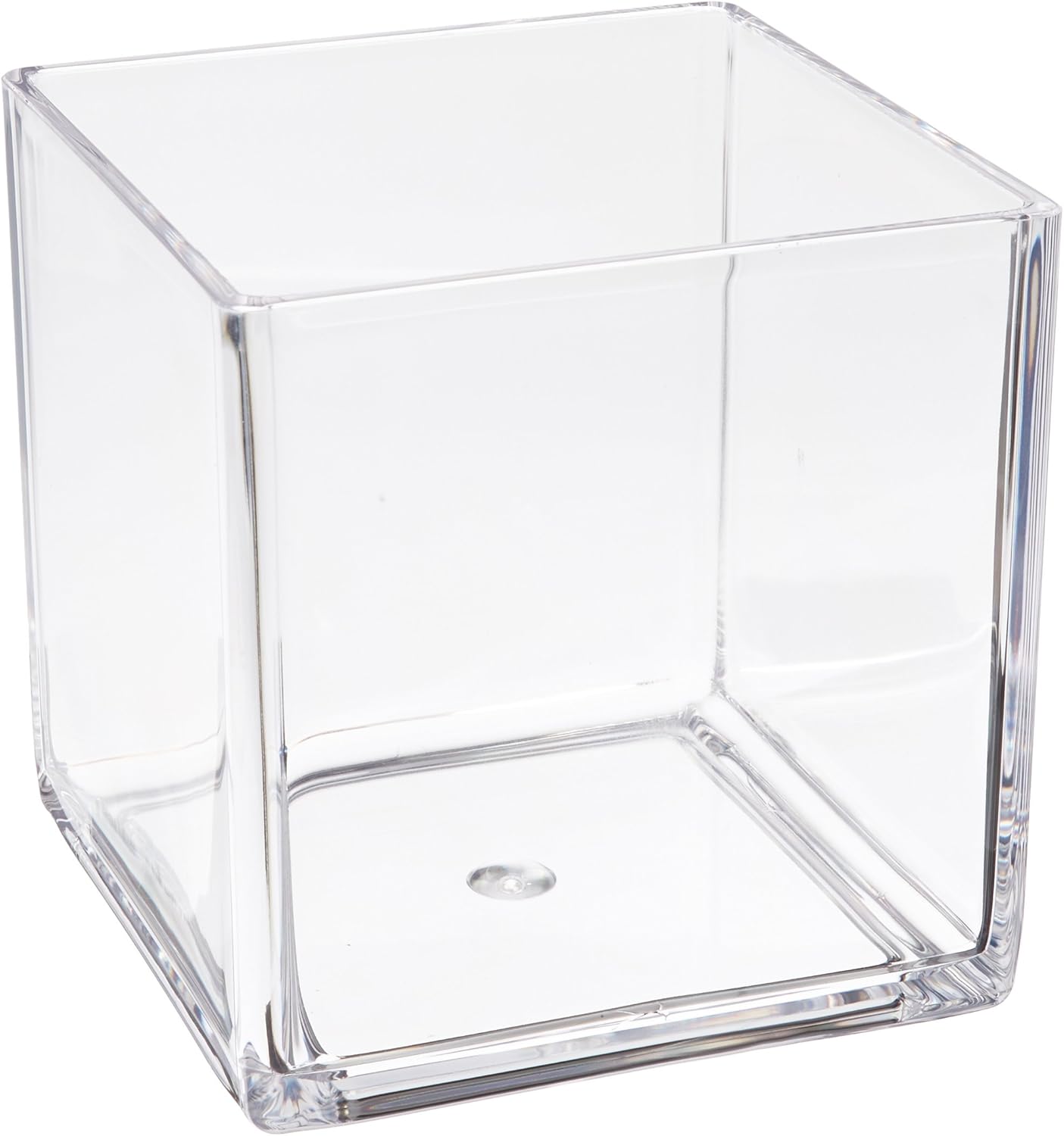 Azar Displays Deluxe Clear Crystal Styrene Cube Bins, Pack of 4
