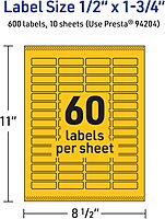 Avery Printable Rectangle Labels - Sure Feed Technology