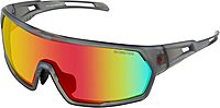 Bobster® Speed Cycling Sunglass, Matte Clear Gray Frame, Smoked Crimson Mirror Lens