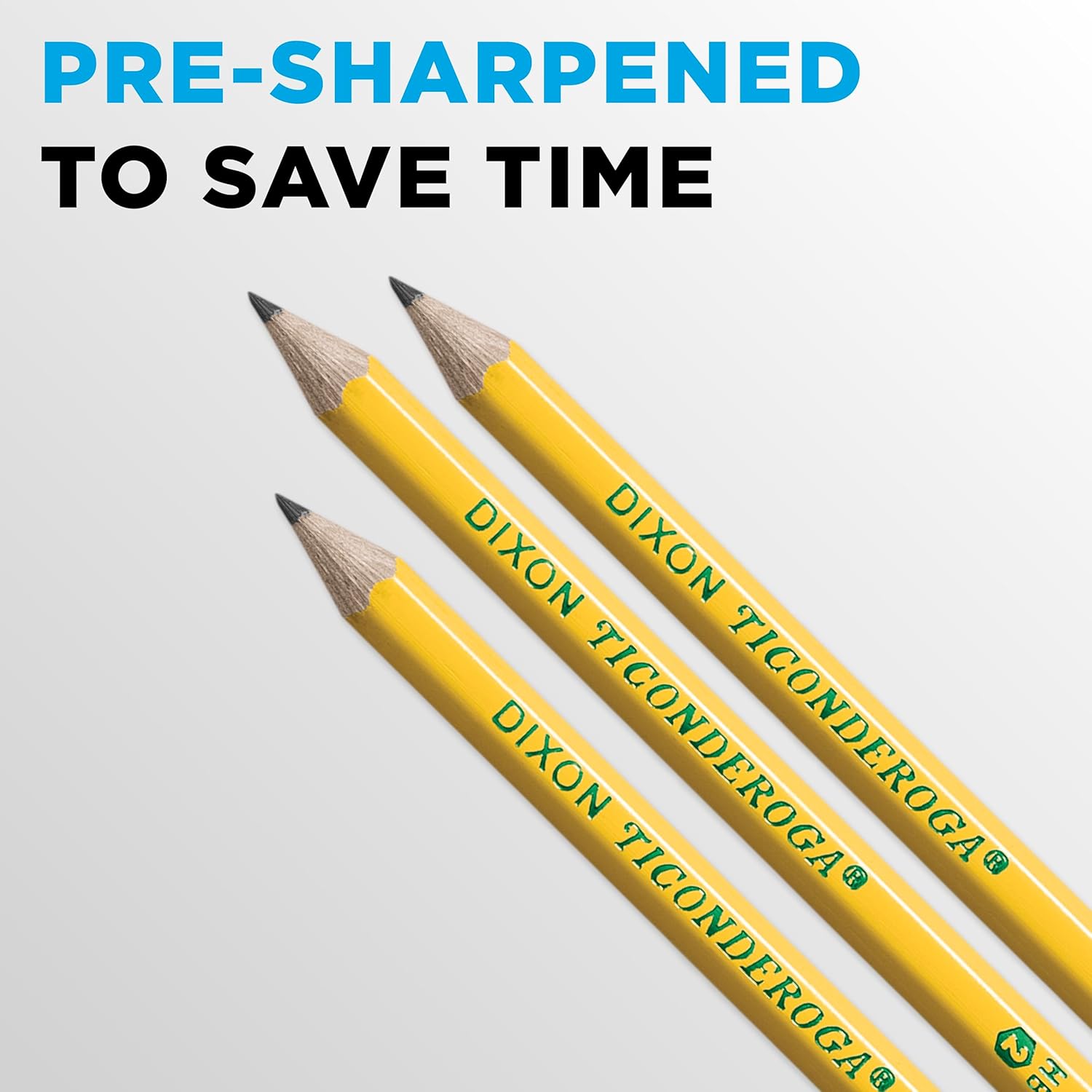 Ticonderoga Wood-Cased Pre-Sharpened #2 (HB) Pencils
