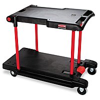 Rubbermaid Commercial Products Convertible Utility Cart/Platform Truck Combination, 400 lb. Capacity, Black