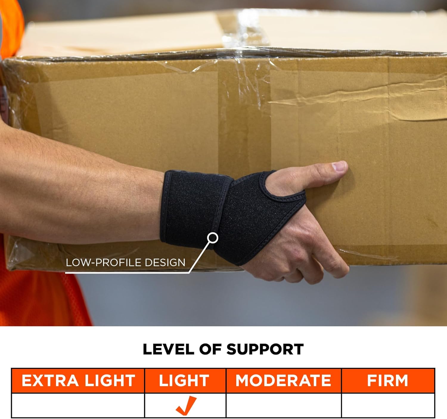 Ergodyne ProFlex 425 Neoprene Wrist Wrap Support with Thumb Loop, Ambidextrous Design