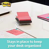 Post-it Pop-up Notes Dispenser, 3x3 in, Black Base Clear Top, Pack Includes Dispenser and a 45-Sheet Pad of Pop-up Notes