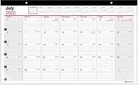 2025-2026 Office Depot® Brand Monthly Academic Desk Calendar, 17-3/4" x 10-7/8", 30% Recycled, July 2025 To June 2026
