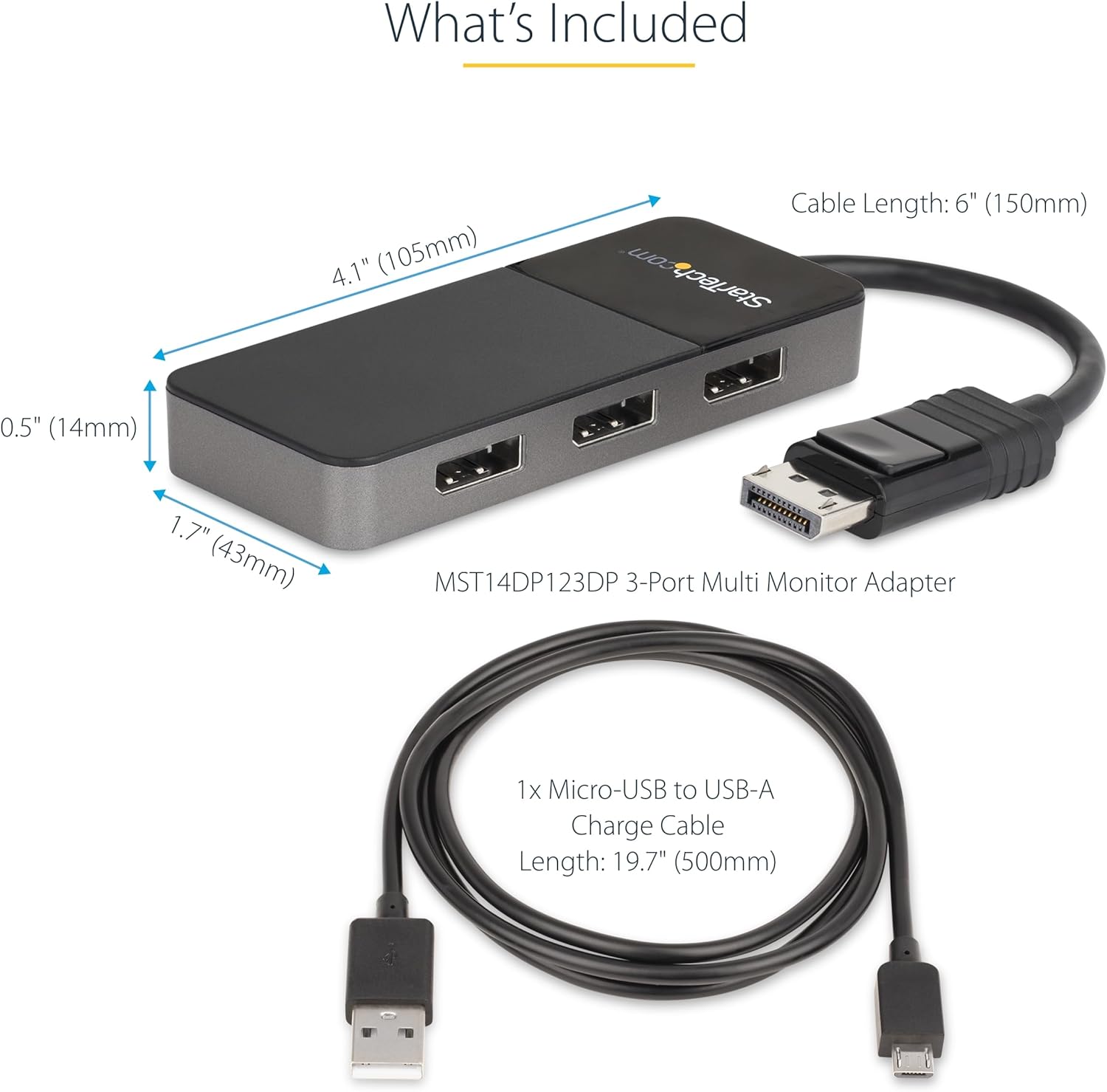 StarTech.com DisplayPort 1.4 MST Hub - Multi-Monitor DP Splitter