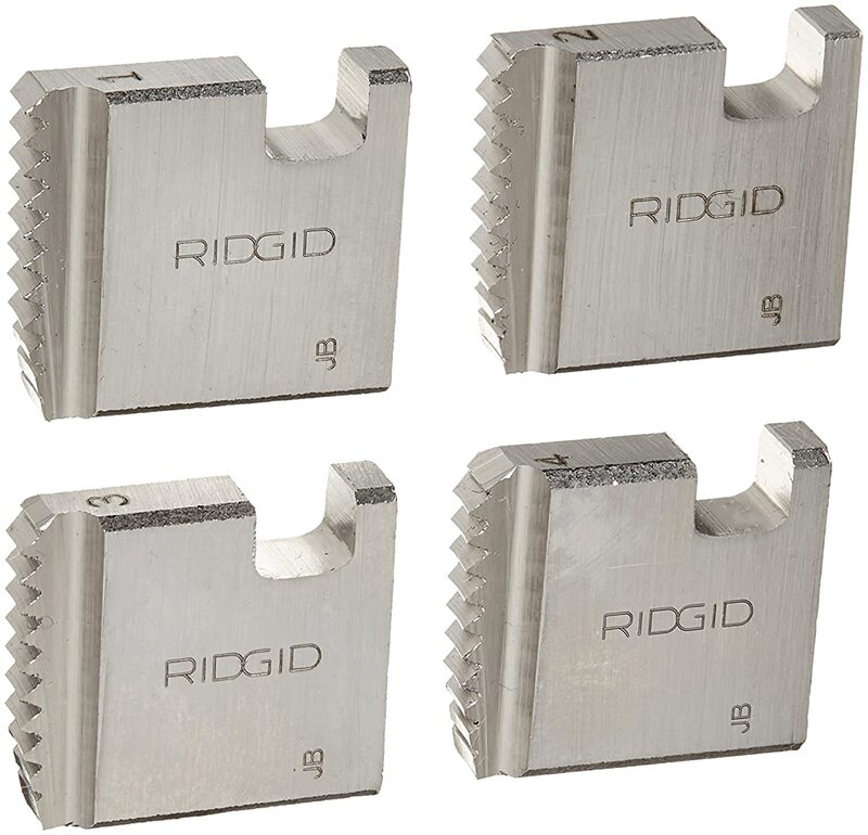 RIDGID 37835 Manual Threader Pipe Dies, Right-Handed Alloy NPT Pipe Dies with Nominal Pipe Size of 1-Inch for Ratchet