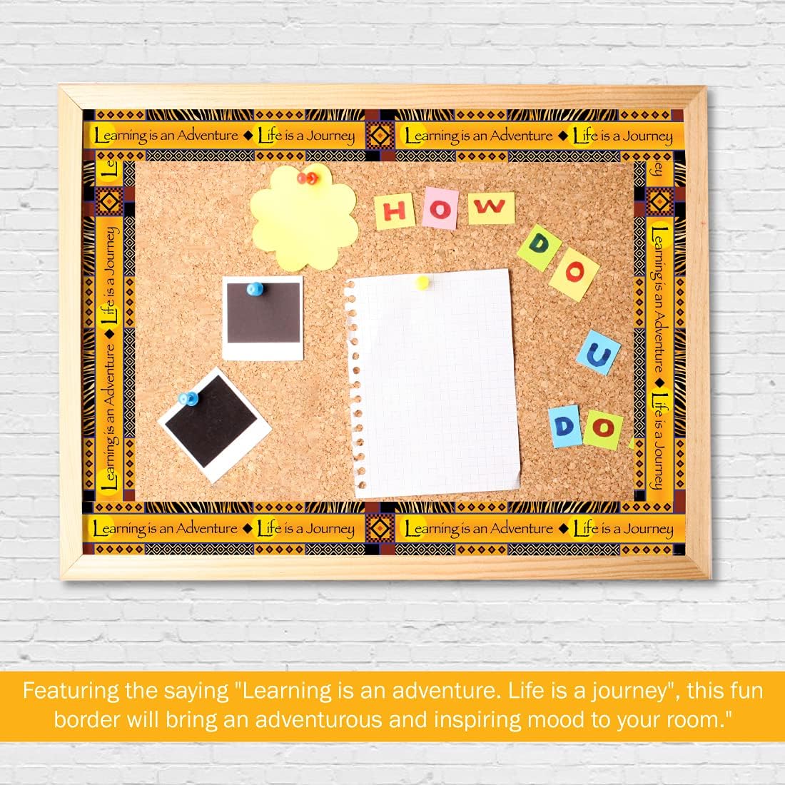 Barker Creek Double-Sided Border, Africa, for Bulletin Boards, Reception Areas, Halls, Break Rooms, Office, School