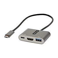 StarTech.com USB C Multiport Adapter, USB-C to HDMI 4K, 100W PD Pass-Through, USB 3.0 Hub 5Gbps (1xC/1xA), US - CDP2HDUACP2