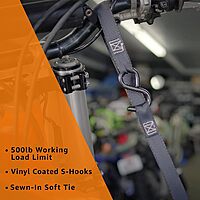 KEEPER Extreme Webbing Combat Ratchet Tie-Downs with Double J Hooks