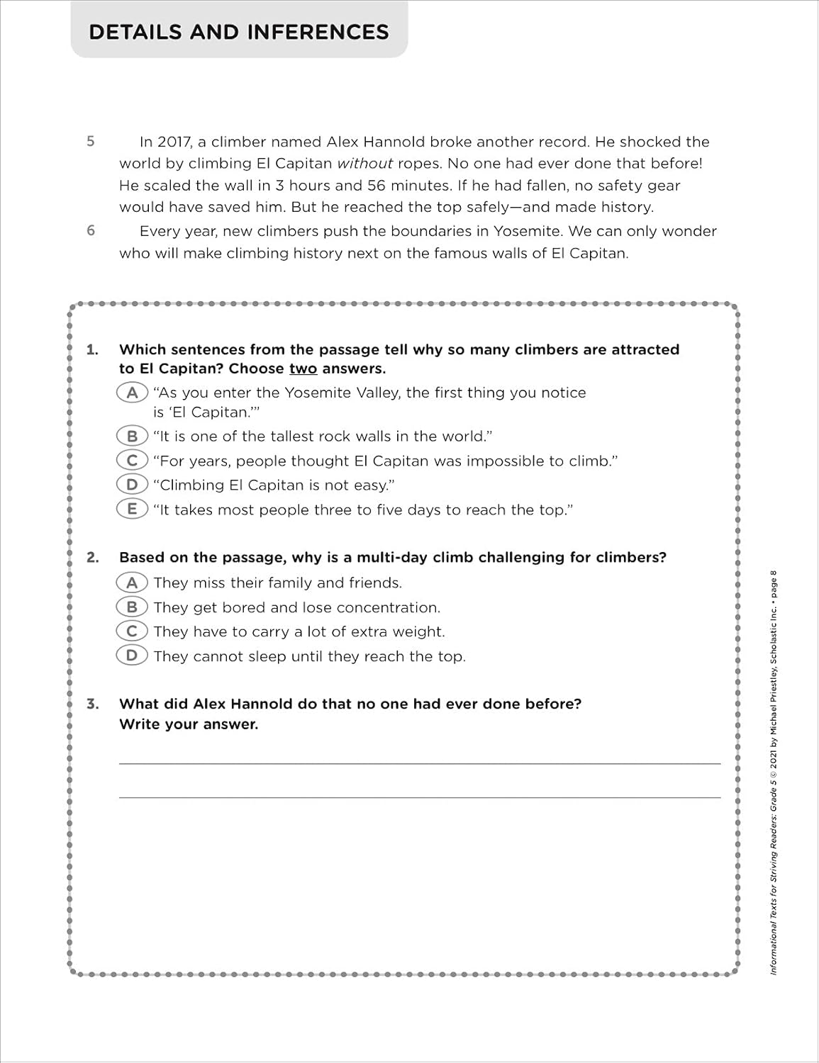 Scholastic Informational Texts for Striving Readers: Grade 5 (Indian Head)