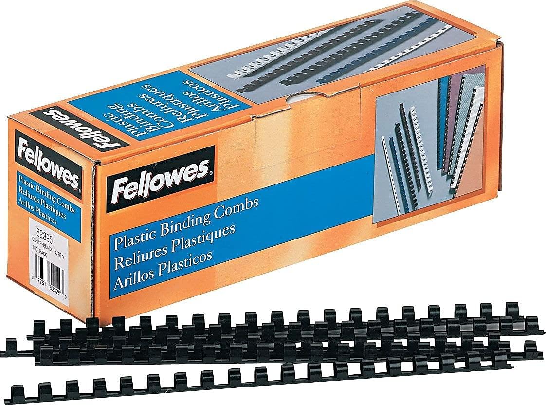 Fellowes Plastic Comb Bindings, 19-Ring, Letter Size