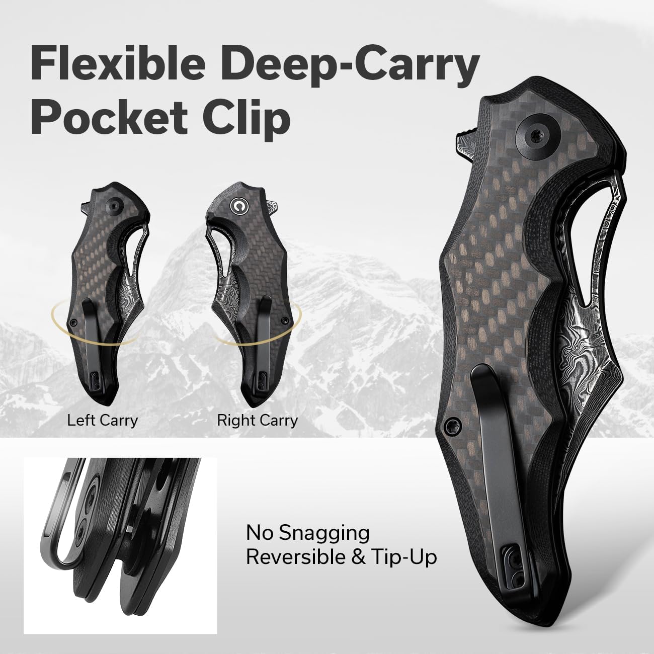 CIVIVI Chiro 3.1" Folding Pocket Knife with Flipper and G10 Handle