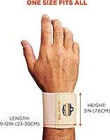 Ergodyne ProFlex 400 Universal Wrist Wrap, Tan Tan 1 Count (Pack of 1)