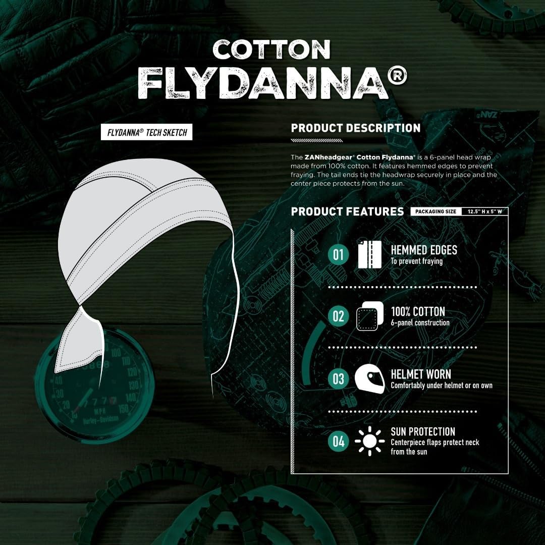 ZANheadgear Flydanna 6-Panel Bandanna Headwrap