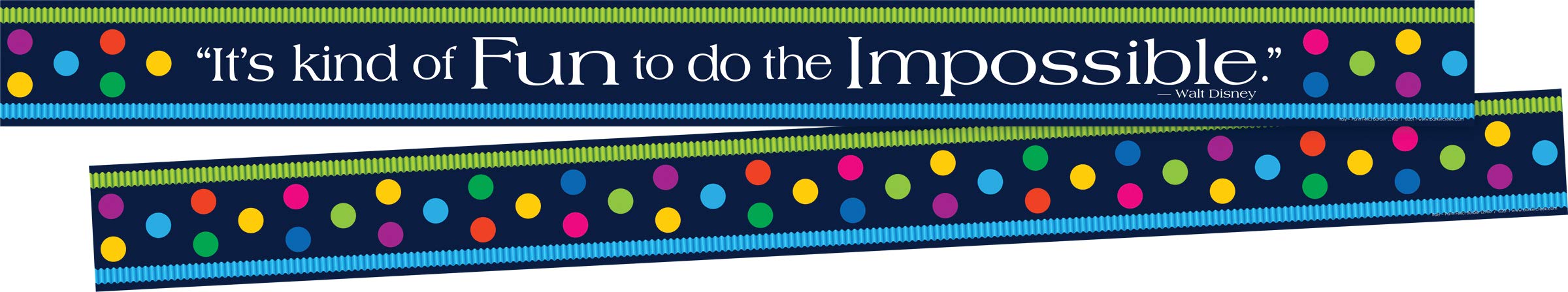 Barker Creek Double-Sided Border 2-Pack, Italy Punti Felici, Decorate Galore with 70' of Border