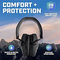 AXIL x SIG SAUER TRACKR Passive Earmuffs - Compact Foldable Noise Isolation 28 SNR / 22 NRR Passive Hearing Protection Tactical Headmuffs For Shooting Range